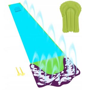 Надуваема водна пързалка със спринклерна система и надуваем шейна - Игри в басейна и на плажа