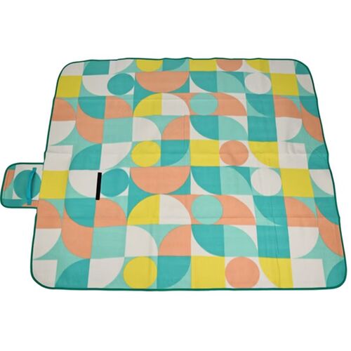 Vízálló strand és piknik takaró, 130 x 150 cm, vidám színes mintával 137858406