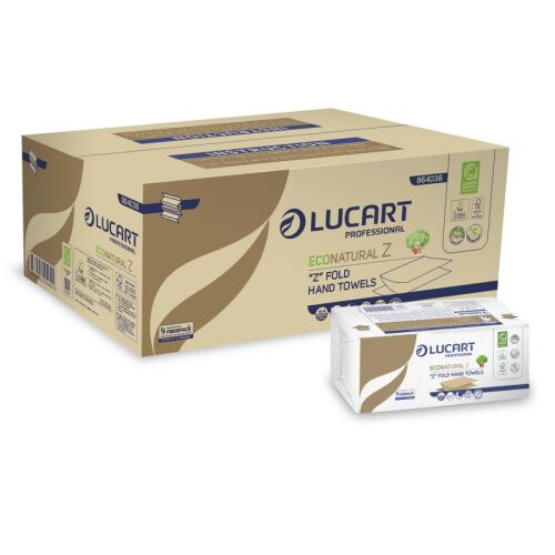 Ręcznik składany Lucart ECO Natural Z 2-warstwowy 18x220 arkuszy/karton 32 kartony/paleta