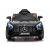 Vedere frontală a mașinii electrice negre Mercedes AMG GT R pentru copii