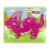 Puzzle interactiv din lemn cu dinozaur roz pentru copii mici Lean Toys