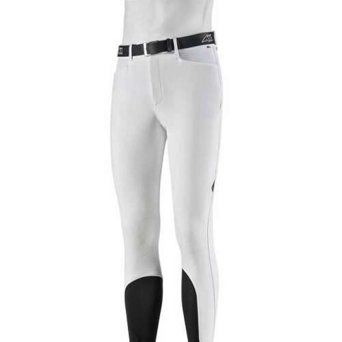 Equiline Colec férfi lovaglónadrág, fehér, fekete térdmarkolattal