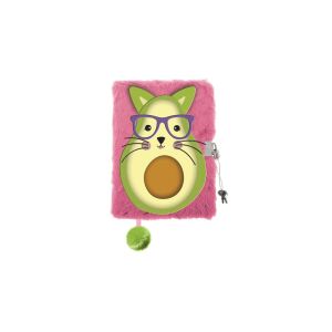 Cicás szőrmés kulcsos napló - A/5 - 96 lapos - Avokádó 137894224 - St. Majewski