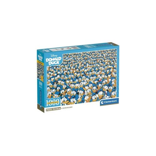 Clementoni 1000 db-os Compact puzzle - A lehetetlen puzzle - Donald kacsa (39799) 137894227 - Puzzle és kirakó