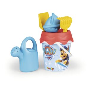 Set găleată Smoby Patrula Cățelușilor cu stropitoare, lopată, greblă și forme de nisip - Jucari pe nisip