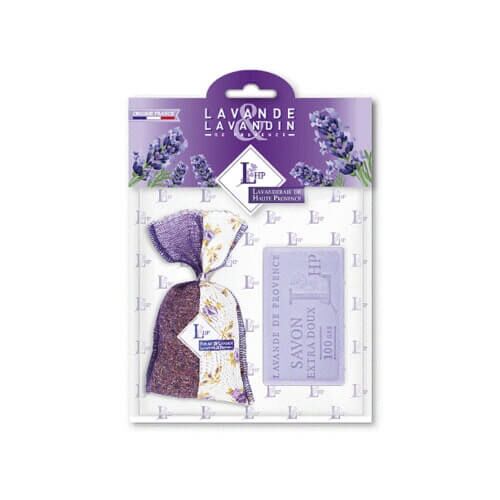 Levendulával töltött Bicolore Violet illatzsák és levendulaszappan 137895856
