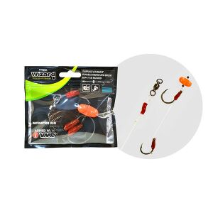 WIZARD MONSTER SURFACE LIVEBAIT DOUBLE MONO RIG 9/0+11/0 ROUND 137896348 - Horgászati aprócikk & kiegészítő