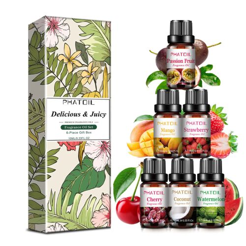 PHATOIL Fruchtiges ätherisches Öl-Set – 6 x 10 ml Premium-Qualität 137898804