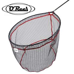 O'Reel Carp 65x55x37 Verseny Merítő Háló, fekete piros szegéllyel, ovális alakú, halak fogásához - Halvédelem