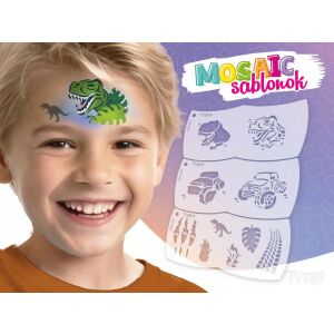 TyToo Mosaic Arcfestő Sablon Szett - Dínó és Terepjáró 137902107 - Arcfesték