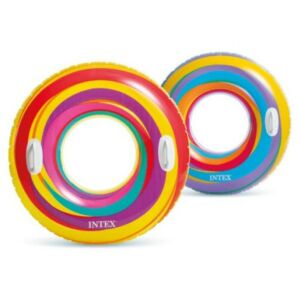 Intex Hullám Mintás Beülős Úszógumi Kapaszkodóval 137902482 - Gyerek úszógumi