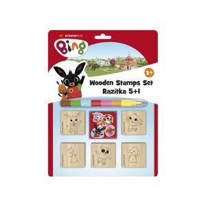 Bing fa nyomdakészlet - 5 db nyomda, nyomdapárna, zsírkréta 137903288 - Nyomda