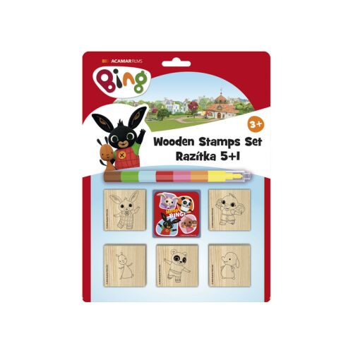 Bing fa nyomdakészlet - 5 db nyomda, nyomdapárna, zsírkréta 137903288