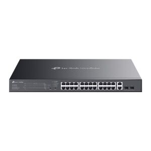 TP-Link Omada ES228GMP 28-Port Gigabit PoE+ Managed Switch Elölnézet - TP-Link