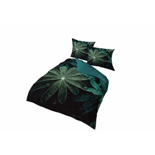 3D mikroszálas ágynemű 160x200 lepedő fekete-zöld 4372 A mikro 28 137909151