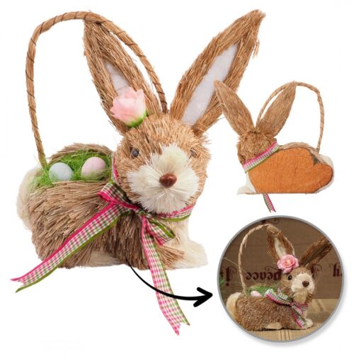 Húsvéti nyúl szalmakosár 11x14x20cm ROS16 145183597