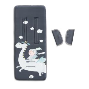 Babakocsi huzat 84x34 szürke dinoszauruszok