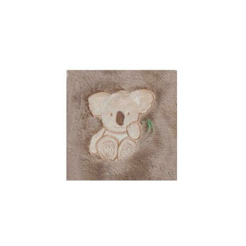 Gyermek takaró 95x95 Koala maci 17 sötétbézs kapucnival autóüléshez