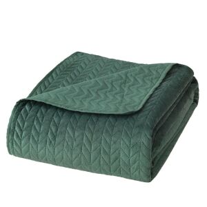 Steppelt ágytakaró 240x220 velúr üveg zöld Moxie 137910577 - Ágytakaró