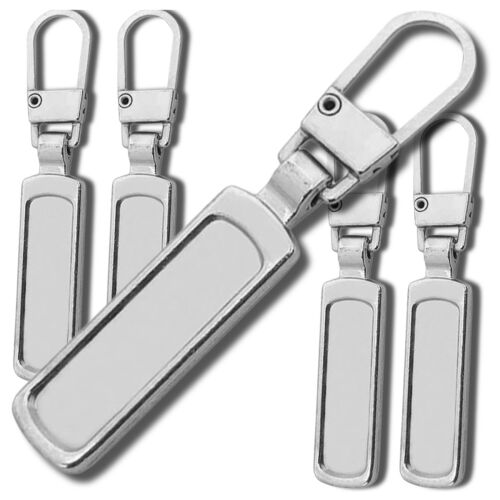 Fém ezüst cipzáras medál készlet 5 db