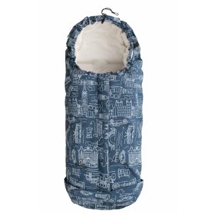 Triton Footmuff babakocsi hálózsák sötétkék ezüst TDST-63