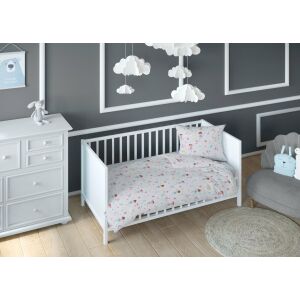 Pamut ágynemű 140x200 balerina szürke színű gyerek ágynemű cipzárral 3546 C KARO Dreamland