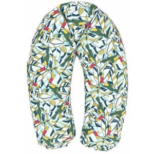 Pozicionáló párna Relax 170 cm-es toukani zöld leveles R-42 szoptatós kismama nyugágy