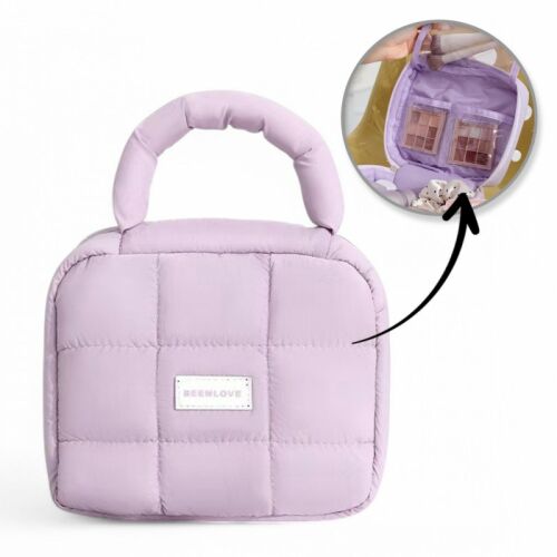 Női kozmetikai táska steppelt fogantyúval 21 x 17 x 8 cm KS139FIO 137911675