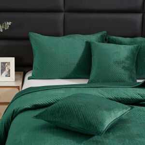 Velúr ágytakaró 240x220 Maya Green Bottle Geometric Cross I24 146166076 - Ágytakaró