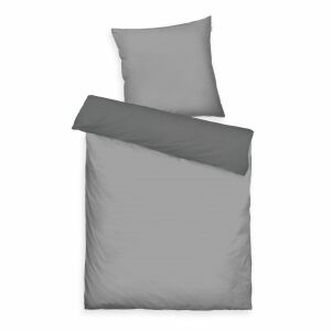 Szatén ágynemű 140x200 Tom Tailor szürke grafit párnahuzat 70x90 137912060 - Tom Tailor