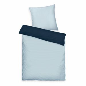 Szatén ágynemű 140x200 Tom Tailor kék sötétkék párnahuzat 70x90 137912463 - Tom Tailor