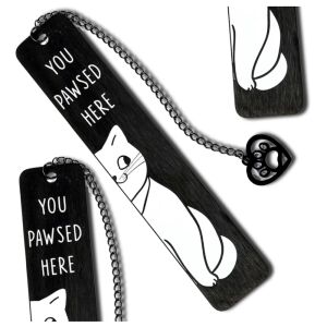 Fekete fém könyvjelző ajándéknak