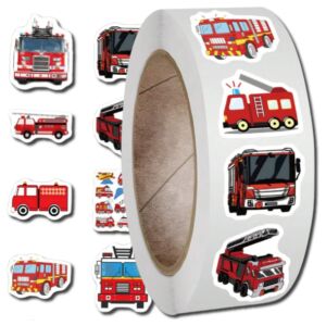 Tűzoltóautó Matricák Tekercs - 500 db