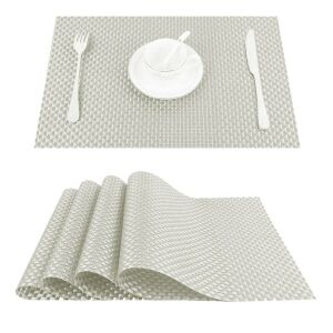 Asztali szőnyeg 30x45 Romano ekrü dekoratív a tányér alatt, mindkét oldalon vízálló