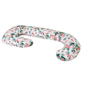 Helyező párna "C" croissant Viráglevelek fehér 300 cm hosszú szín 2 szoptatáshoz Terhespárna nappaliba