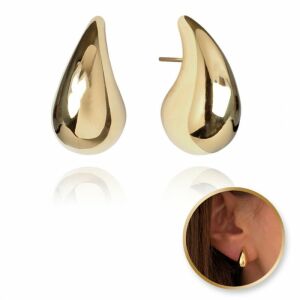 Aranyozott rozsdamentes acél 1,6 cm-es csepp fülbevaló KST3376