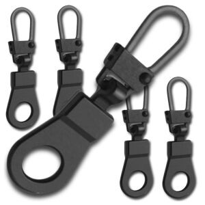 Fekete fém medál 5 db kerek cipzár