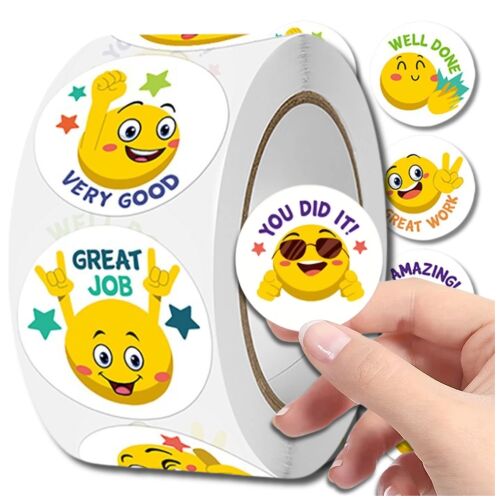 Motivációs Matricák Gyerekeknek - 500 db, Hangulatjelekkel