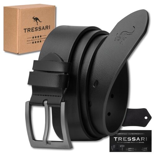 Férfi bőr öv 100% természetes bőr fekete TRESSARI 137915665