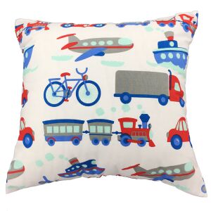 Pamut Párnahuzat 40x40 - Járműves Mintával, Gyerekszobába 137915689 - Dekoráció