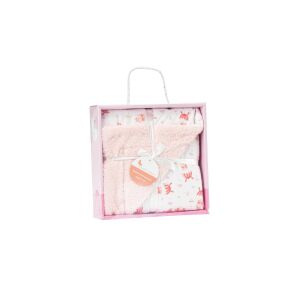 Gyermek takaró 80x110 mackó rózsaszín mikroszálas anyagból