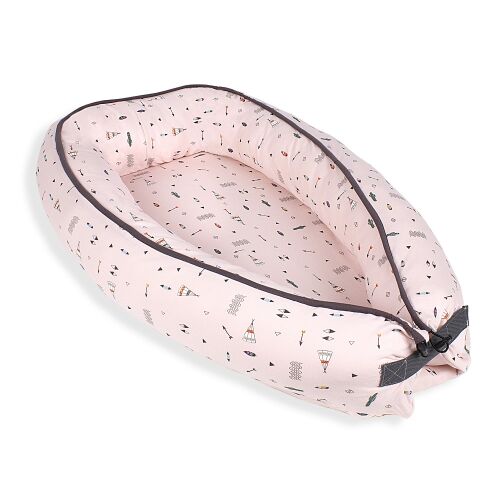 Baby Nest 85x50 rózsaszín csillagos csomagolás