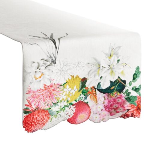 Terítő Summer 3 futó 40x140 fehér színű Virágok Eurofirany 137916775