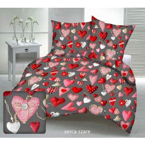 Szívmintás Ágyneműhuzat Garnitúra - 200x220 cm, 100% Pamut