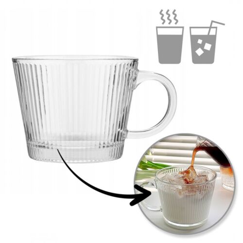 Nagy, hullámos üvegbögre 400 ml 1db SZK156 145183981