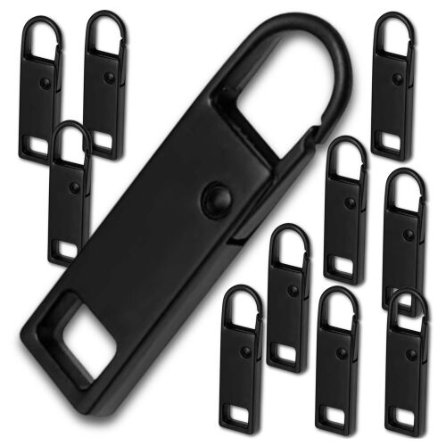 10 db fekete fém cipzáros szett 146172705