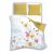 Pamut ágynemű 160x200 fehér mustár virág Summer Dream 009 Faro 137920048