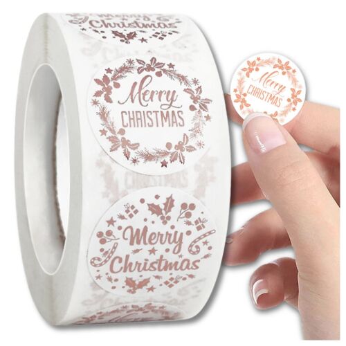 Arany matricák 500 db-os tekercsen Boldog karácsonyt