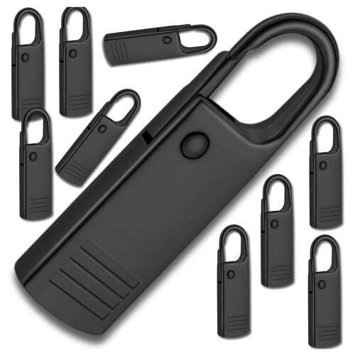 10 db fekete fém cipzáros akasztó 137920176