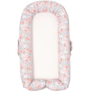 Matrac Baby Nest DeLux gubónyomás-csökkentő betét szürke sárgabarack virágok TMPG-04